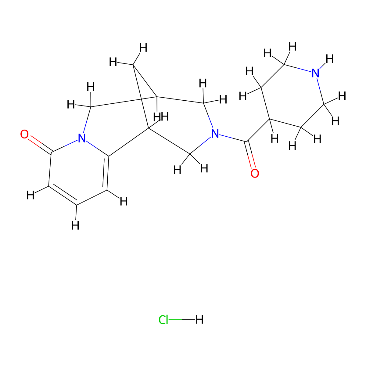 11-(Piperidine-4-carbonyl)-7,11-diazatricyclo[7.3.1.02,7]trideca-2,4-dien-6-one;hydrochloride molecular structure, CAS 1224165-04-1
