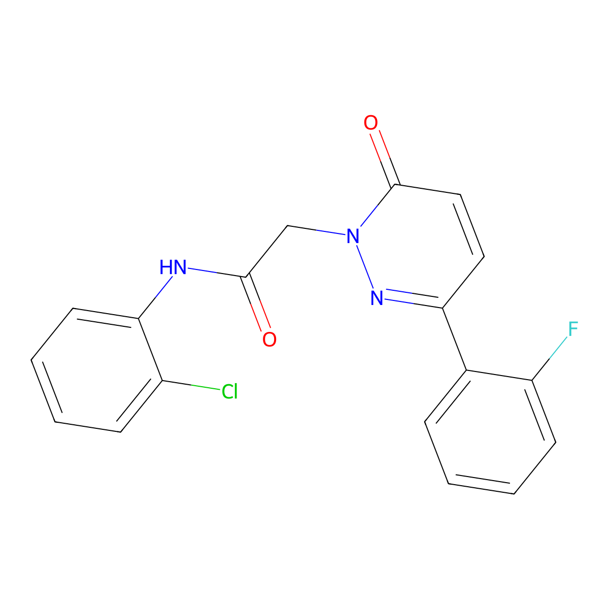 N-(2-chlorophenyl)-2-(3-(2-fluorophenyl)-6-oxopyridazin-1(6H)-yl)acetamide molecular structure, CAS 1224165-29-0