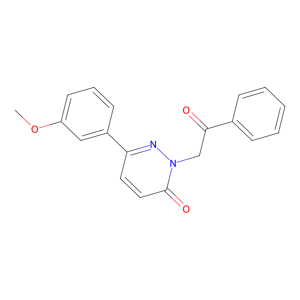 6-(3-methoxyphenyl)-2-(2-oxo-2-phenylethyl)pyridazin-3(2H)-one molecular structure, CAS 1224165-65-4