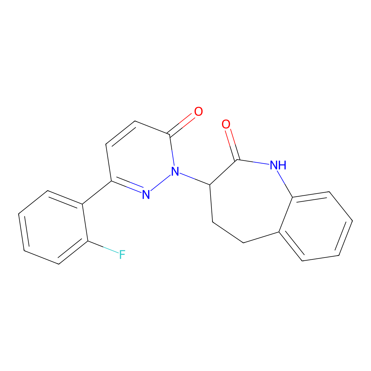 6-(2-fluorophenyl)-2-(2-hydroxy-4,5-dihydro-3H-1-benzazepin-3-yl)pyridazin-3(2H)-one molecular structure, CAS 1224165-95-0