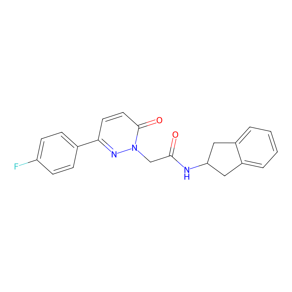N-(2,3-dihydro-1H-inden-2-yl)-2-[3-(4-fluorophenyl)-6-oxopyridazin-1(6H)-yl]acetamide molecular structure, CAS 1224166-08-8