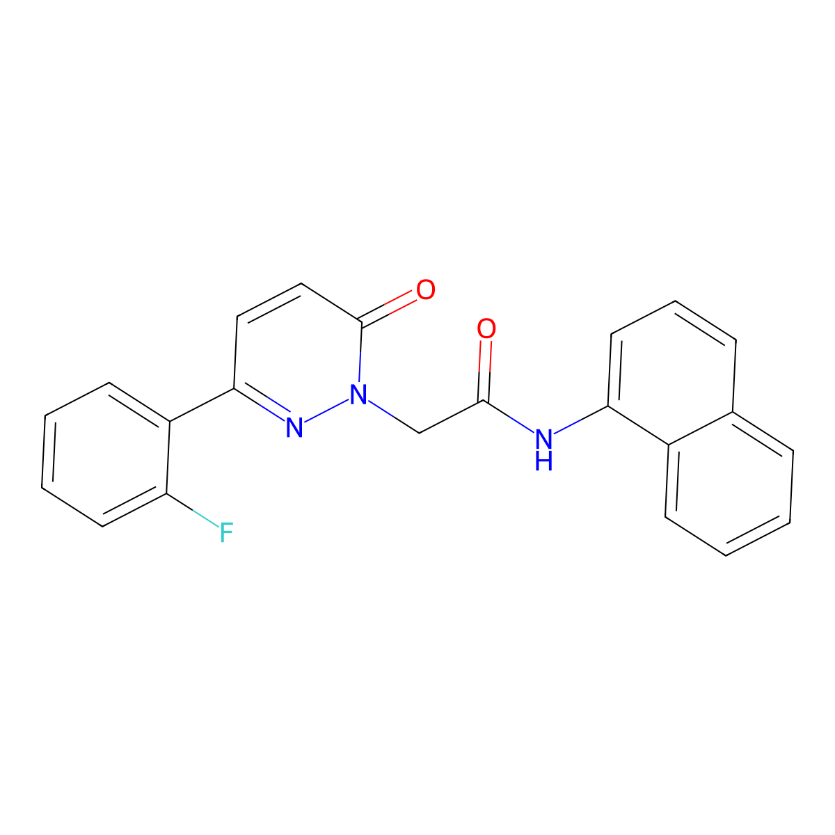 2-[3-(2-fluorophenyl)-6-oxopyridazin-1(6H)-yl]-N-(naphthalen-1-yl)acetamide molecular structure, CAS 1224166-17-9