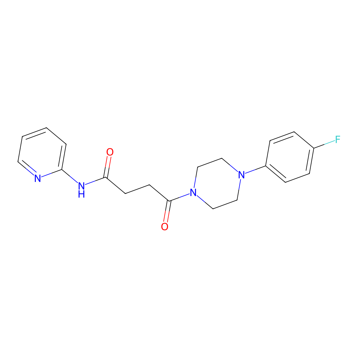 4-[4-(4-fluorophenyl)piperazino]-4-oxo-N-(2-pyridyl)butanamide molecular structure, CAS 1224166-30-6