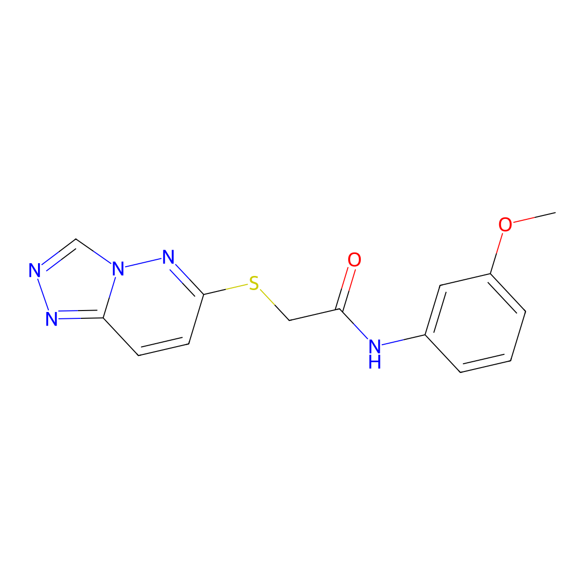 N-(3-methoxyphenyl)-2-([1,2,4]triazolo[4,3-b]pyridazin-6-ylsulfanyl)acetamide molecular structure, CAS 1224166-39-5