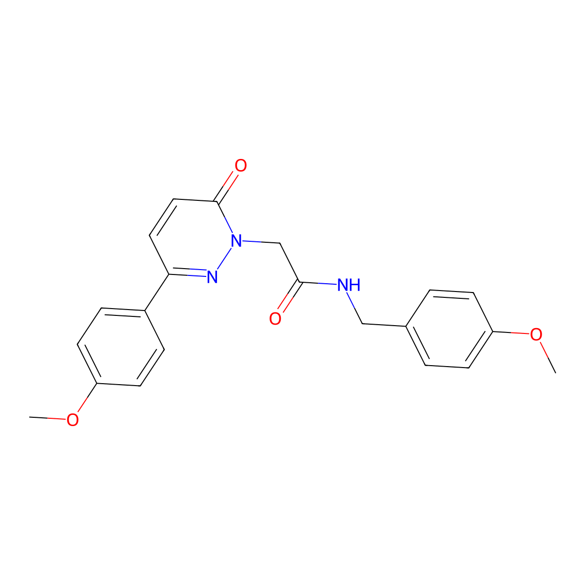 N-(4-methoxybenzyl)-2-(3-(4-methoxyphenyl)-6-oxopyridazin-1(6H)-yl)acetamide molecular structure, CAS 1224166-65-7