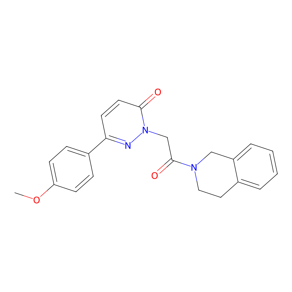 2-(2-(3,4-dihydroisoquinolin-2(1H)-yl)-2-oxoethyl)-6-(4-methoxyphenyl)pyridazin-3(2H)-one molecular structure, CAS 1224166-95-3