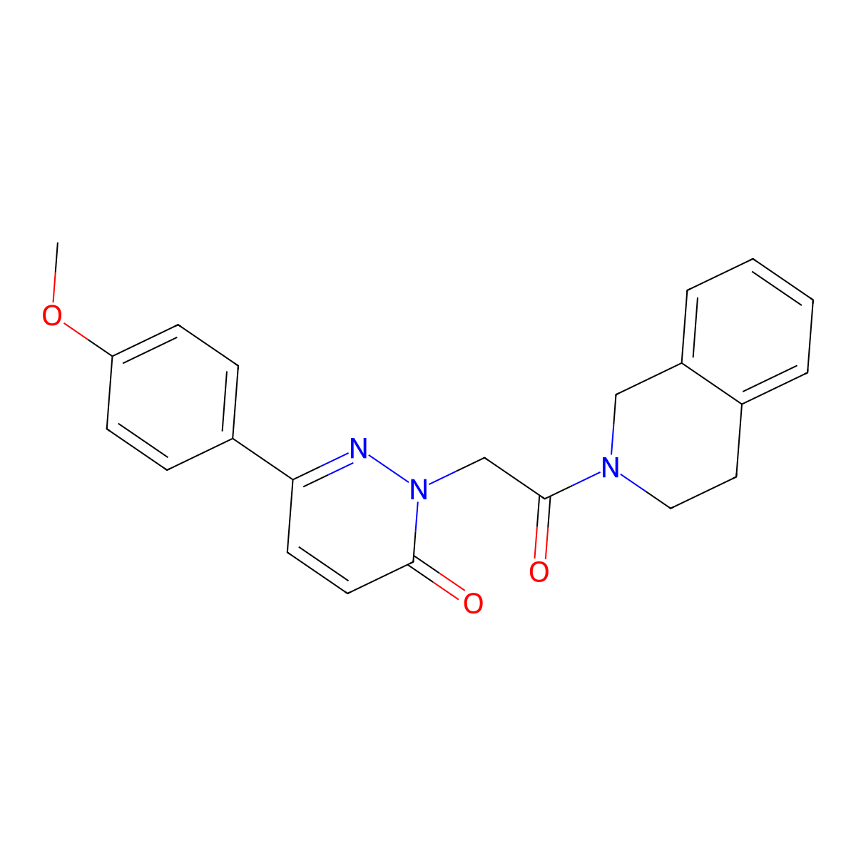 2-(2-(3,4-dihydroisoquinolin-2(1H)-yl)-2-oxoethyl)-6-(4-methoxyphenyl)pyridazin-3(2H)-one molecular structure, CAS 1224166-95-3