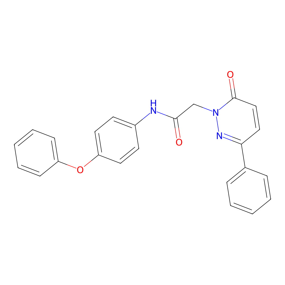 2-(6-oxo-3-phenylpyridazin-1(6H)-yl)-N-(4-phenoxyphenyl)acetamide molecular structure, CAS 1224166-96-4