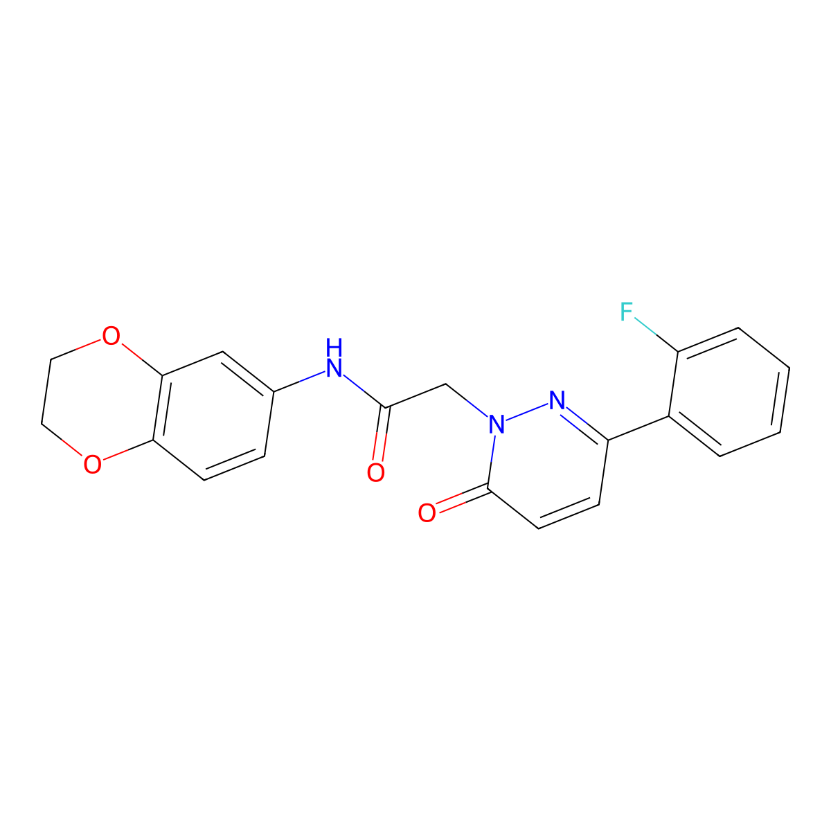 N-(2,3-dihydro-1,4-benzodioxin-6-yl)-2-[3-(2-fluorophenyl)-6-oxopyridazin-1(6H)-yl]acetamide molecular structure, CAS 1224167-00-3
