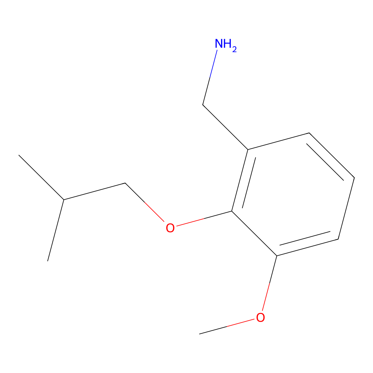 2-Isobutoxy-3-methoxy-benzylamine molecular structure, CAS 1224167-32-1