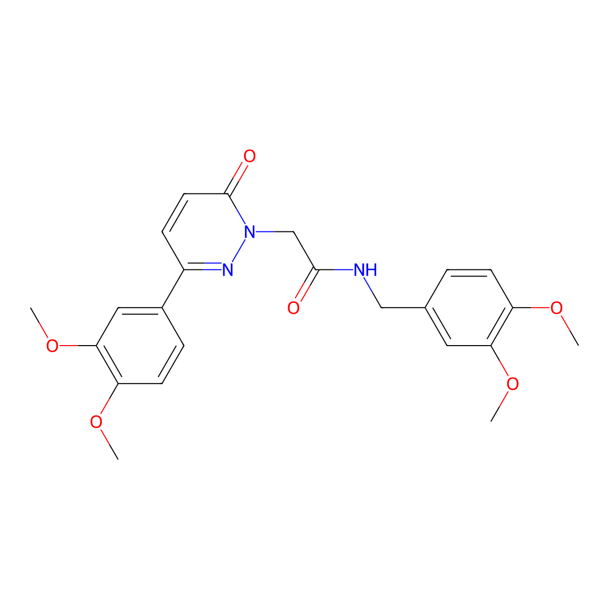 N-(3,4-dimethoxybenzyl)-2-[3-(3,4-dimethoxyphenyl)-6-oxopyridazin-1(6H)-yl]acetamide molecular structure, CAS 1224167-48-9