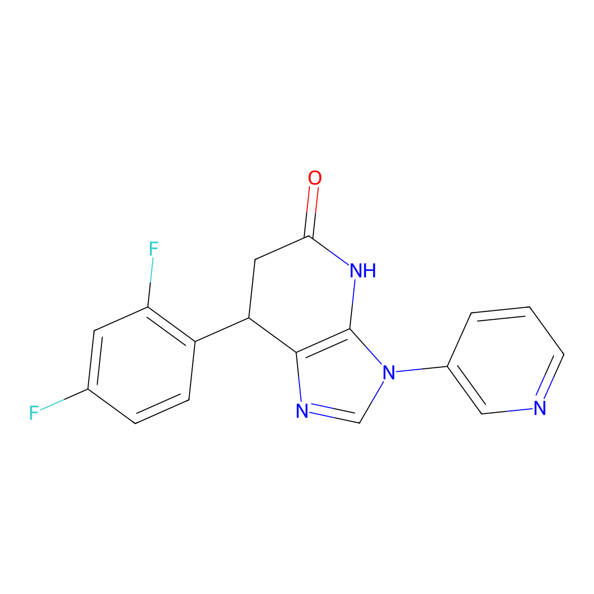 7-(2,4-difluorophenyl)-3-(pyridin-3-yl)-6,7-dihydro-3H-imidazo[4,5-b]pyridin-5-ol molecular structure, CAS 1224167-90-1