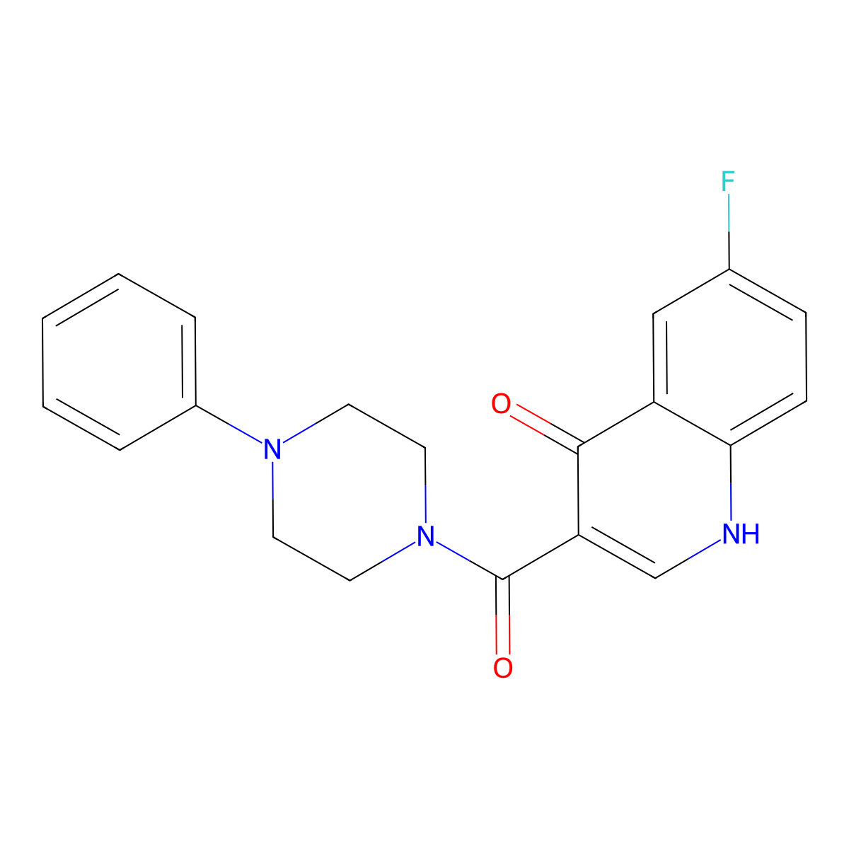 (6-Fluoro-4-hydroxyquinolin-3-yl)(4-phenylpiperazin-1-yl)methanone molecular structure, CAS 1224168-09-5