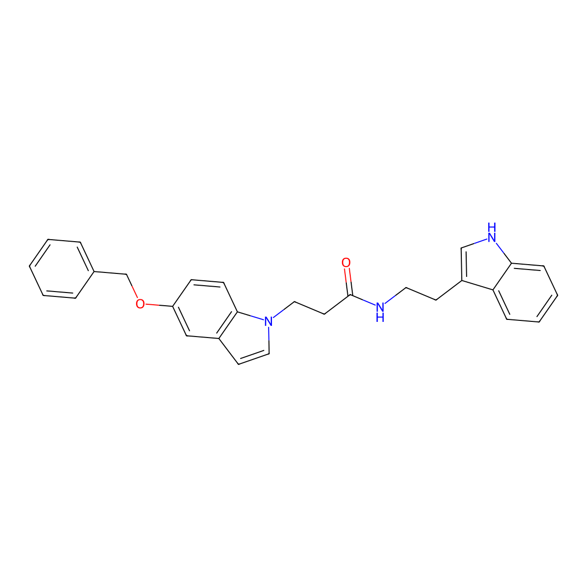 3-[5-(benzyloxy)-1H-indol-1-yl]-N-[2-(1H-indol-3-yl)ethyl]propanamide molecular structure, CAS 1224168-11-9