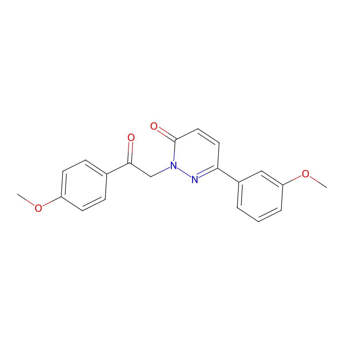 6-(3-methoxyphenyl)-2-[2-(4-methoxyphenyl)-2-oxoethyl]pyridazin-3(2H)-one molecular structure, CAS 1224168-23-3