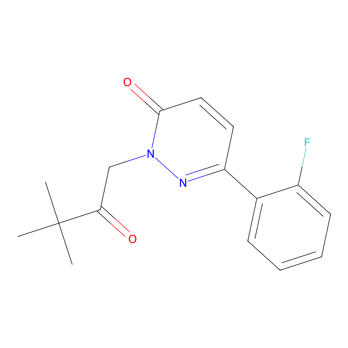 2-(3,3-dimethyl-2-oxobutyl)-6-(2-fluorophenyl)pyridazin-3(2H)-one molecular structure, CAS 1224168-39-1