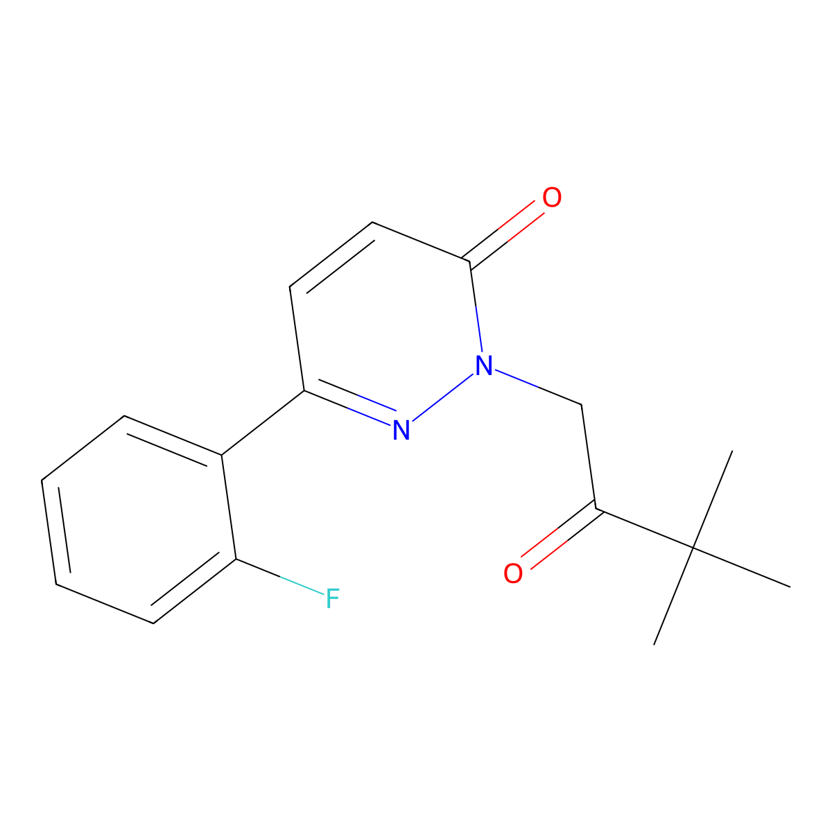 2-(3,3-dimethyl-2-oxobutyl)-6-(2-fluorophenyl)pyridazin-3(2H)-one molecular structure, CAS 1224168-39-1