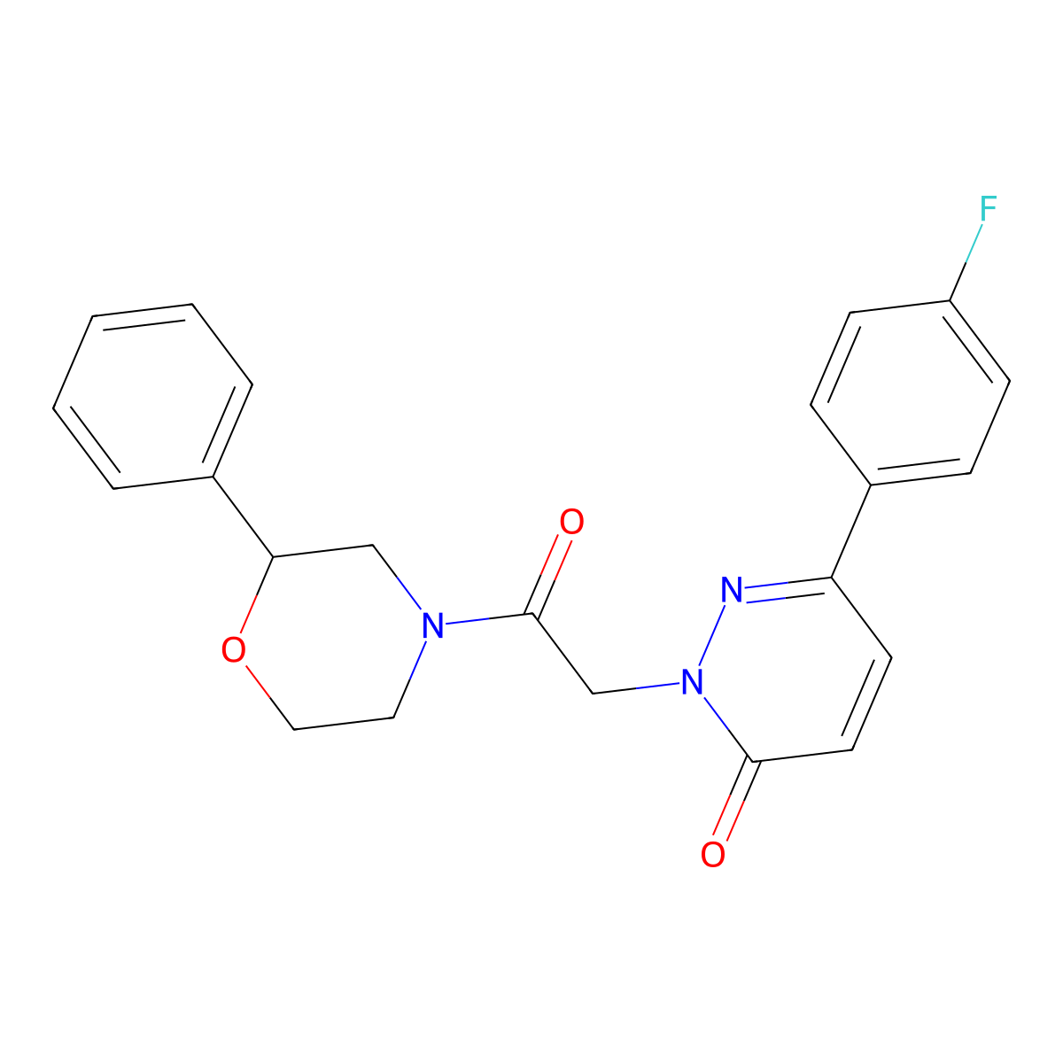 6-(4-fluorophenyl)-2-[2-oxo-2-(2-phenylmorpholino)ethyl]-3(2H)-pyridazinone molecular structure, CAS 1224168-43-7