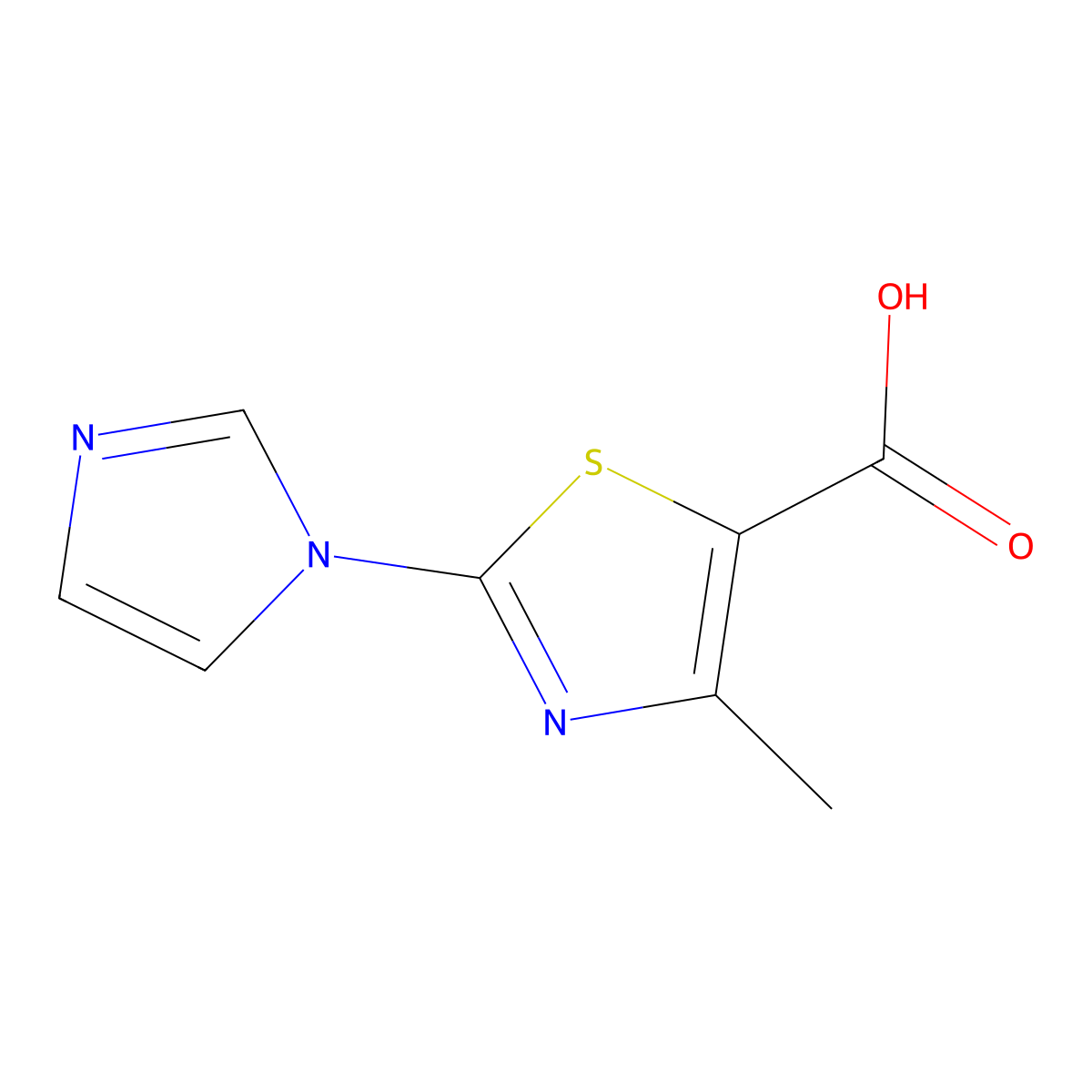 2-(1H-imidazol-1-yl)-4-methylthiazole-5-carboxylic acid molecular structure, CAS 1224168-47-1