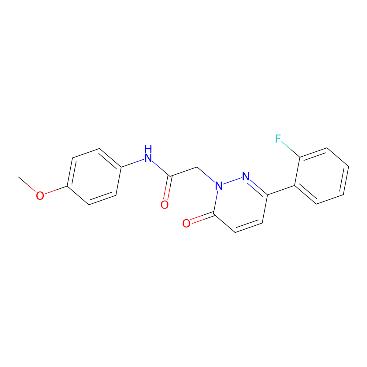 2-[3-(2-fluorophenyl)-6-oxopyridazin-1(6H)-yl]-N-(4-methoxyphenyl)acetamide molecular structure, CAS 1224168-55-1