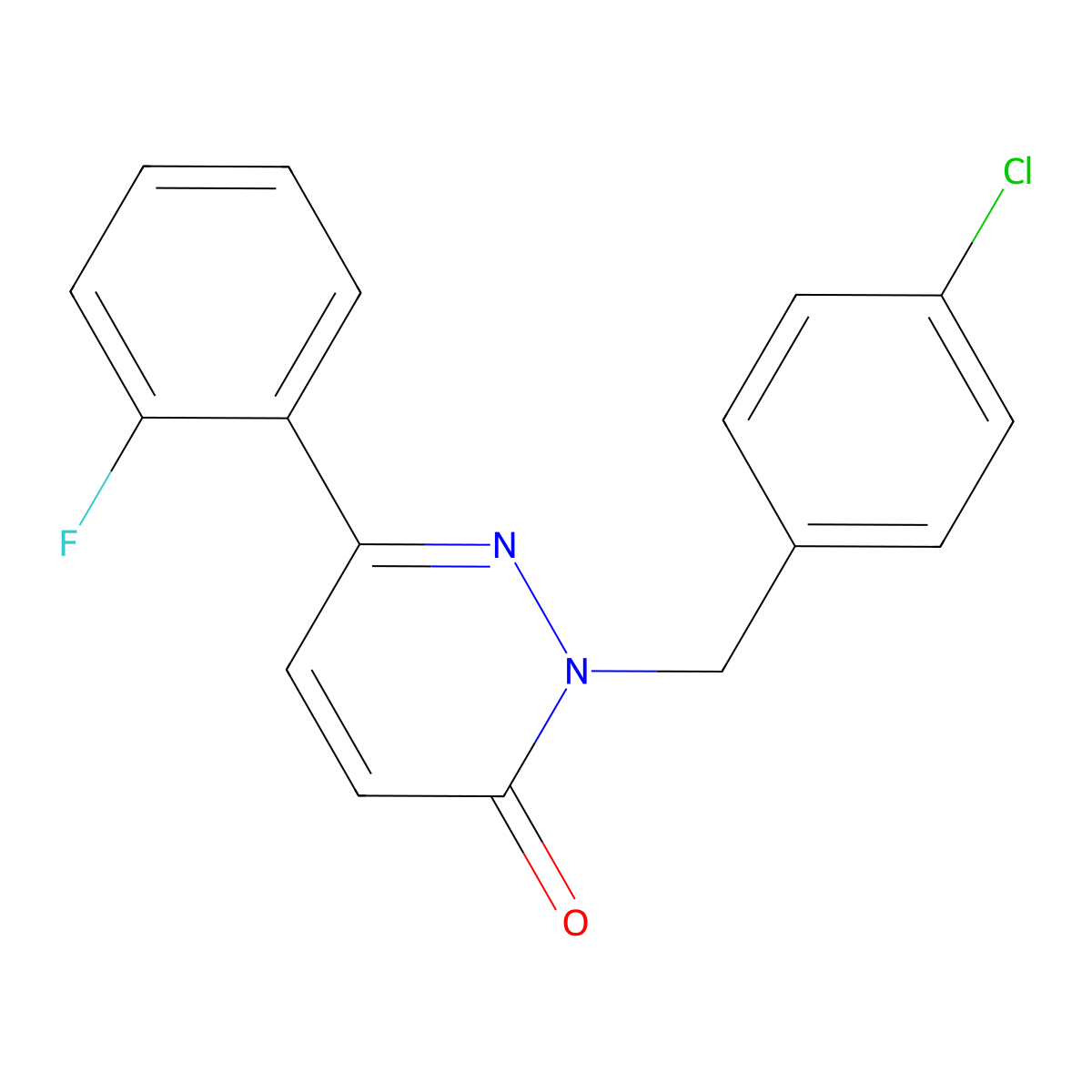 2-(4-chlorobenzyl)-6-(2-fluorophenyl)pyridazin-3(2H)-one molecular structure, CAS 1224168-99-3