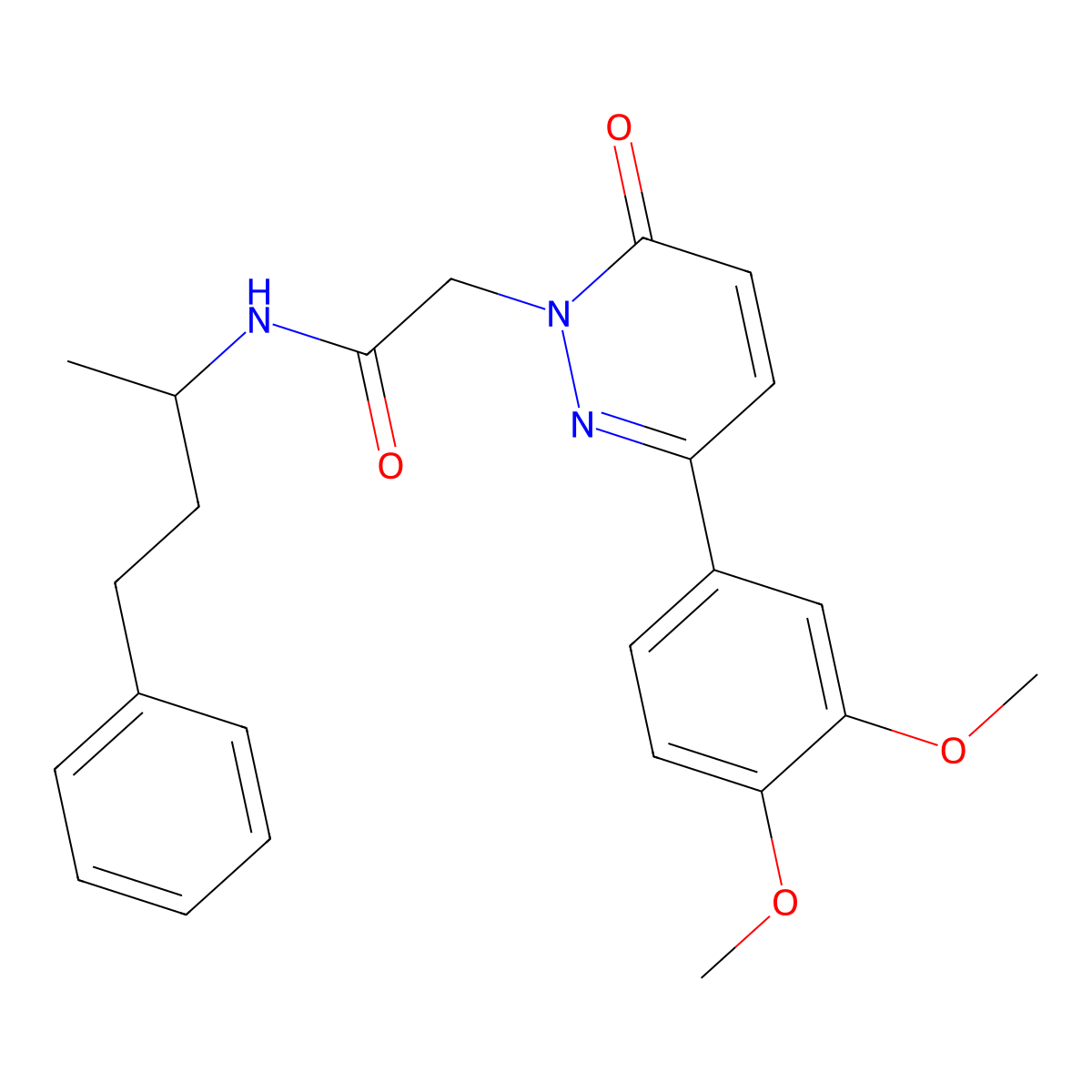2-(3-(3,4-dimethoxyphenyl)-6-oxopyridazin-1(6H)-yl)-N-(4-phenylbutan-2-yl)acetamide molecular structure, CAS 1224169-28-1