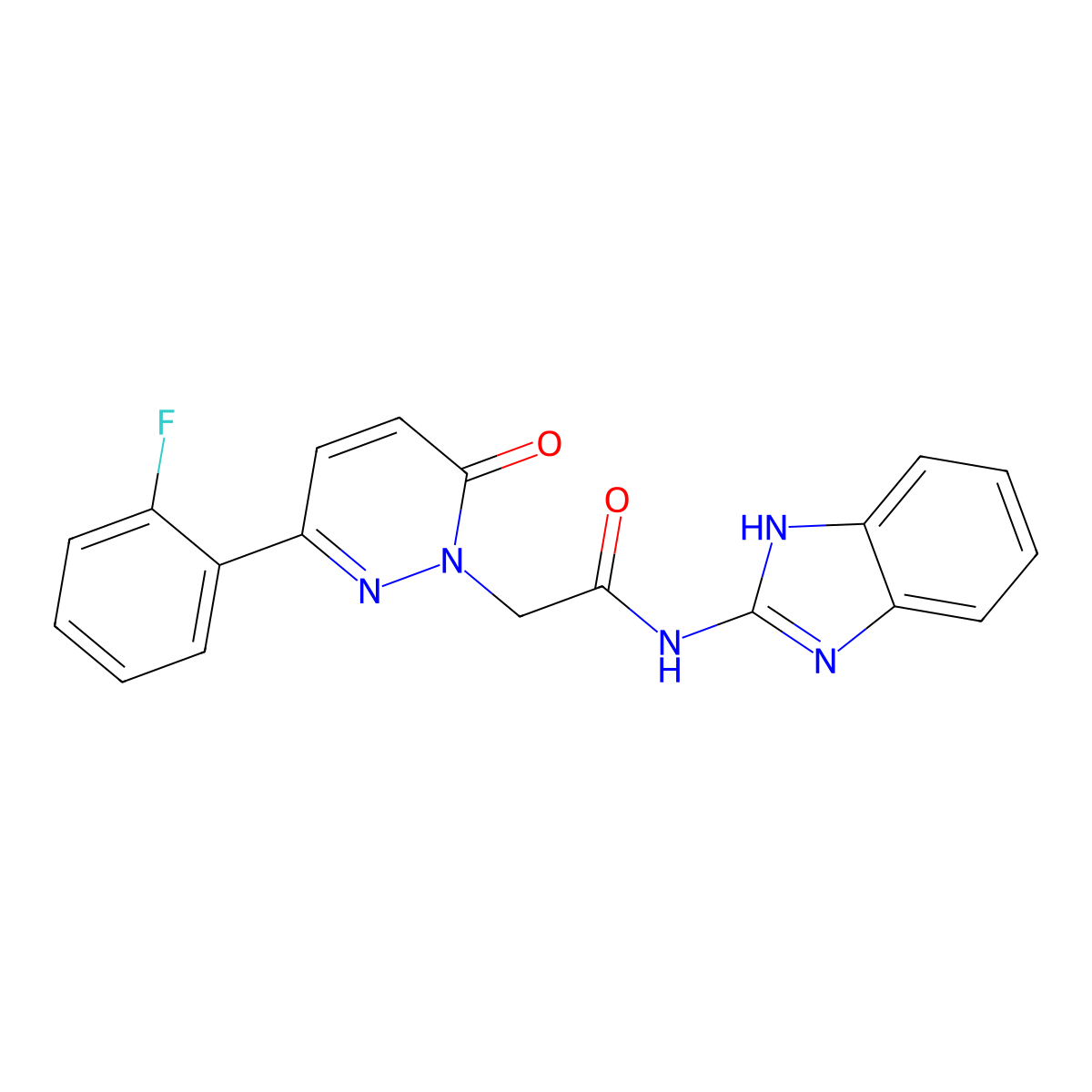 N-(1H-benzimidazol-2-yl)-2-[3-(2-fluorophenyl)-6-oxopyridazin-1(6H)-yl]acetamide molecular structure, CAS 1224169-44-1