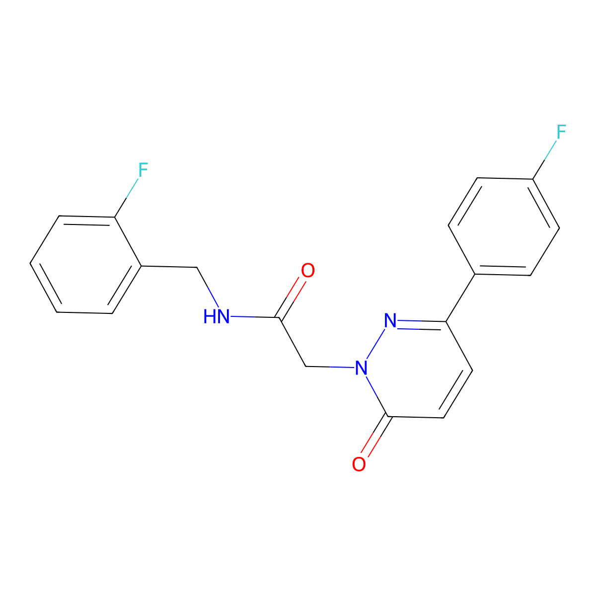 N-(2-fluorobenzyl)-2-(3-(4-fluorophenyl)-6-oxopyridazin-1(6H)-yl)acetamide molecular structure, CAS 1224169-65-6
