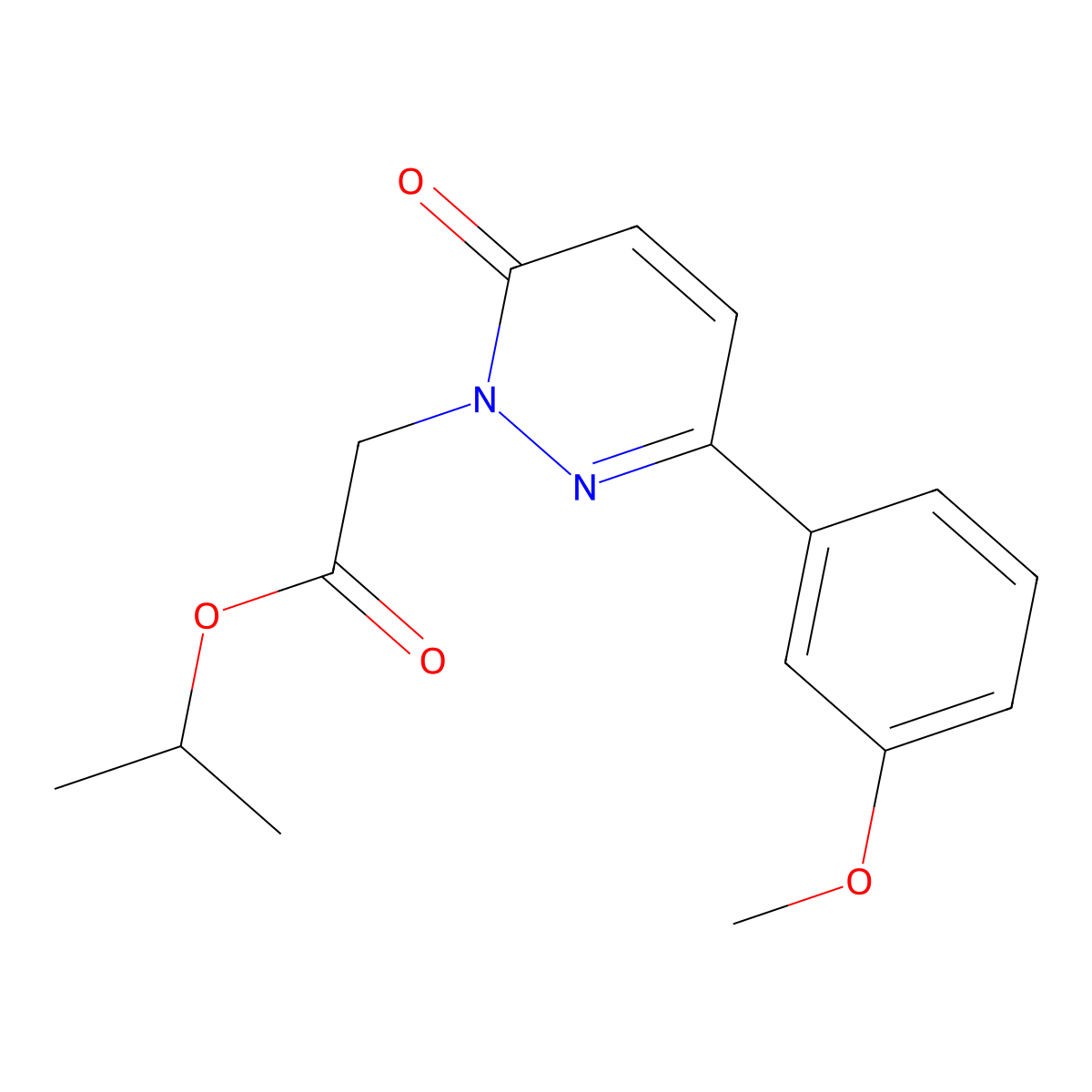 propan-2-yl [3-(3-methoxyphenyl)-6-oxopyridazin-1(6H)-yl]acetate molecular structure, CAS 1224169-85-0