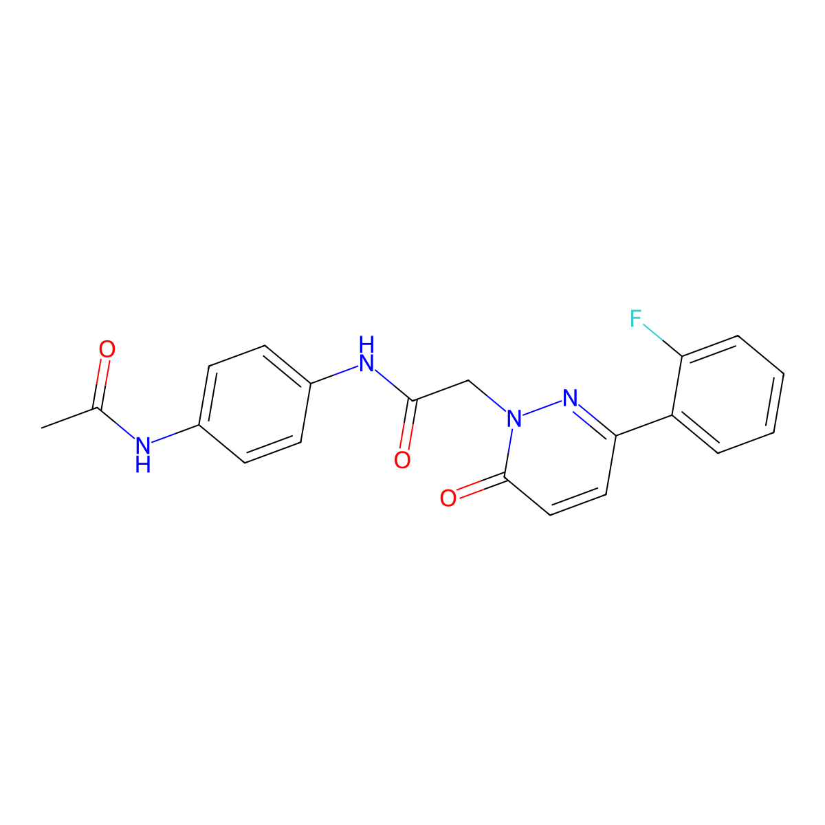 N-[4-(acetylamino)phenyl]-2-[3-(2-fluorophenyl)-6-oxopyridazin-1(6H)-yl]acetamide molecular structure, CAS 1224169-91-8