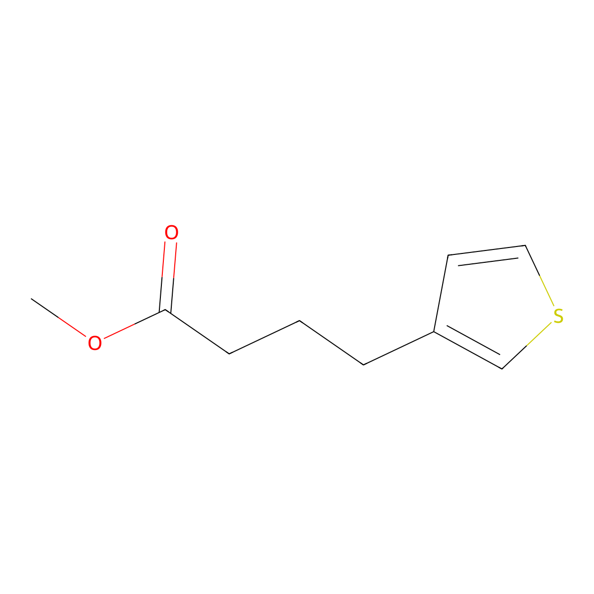 Methyl 4-(thiophen-3-yl)butanoate molecular structure, CAS 122417-23-6