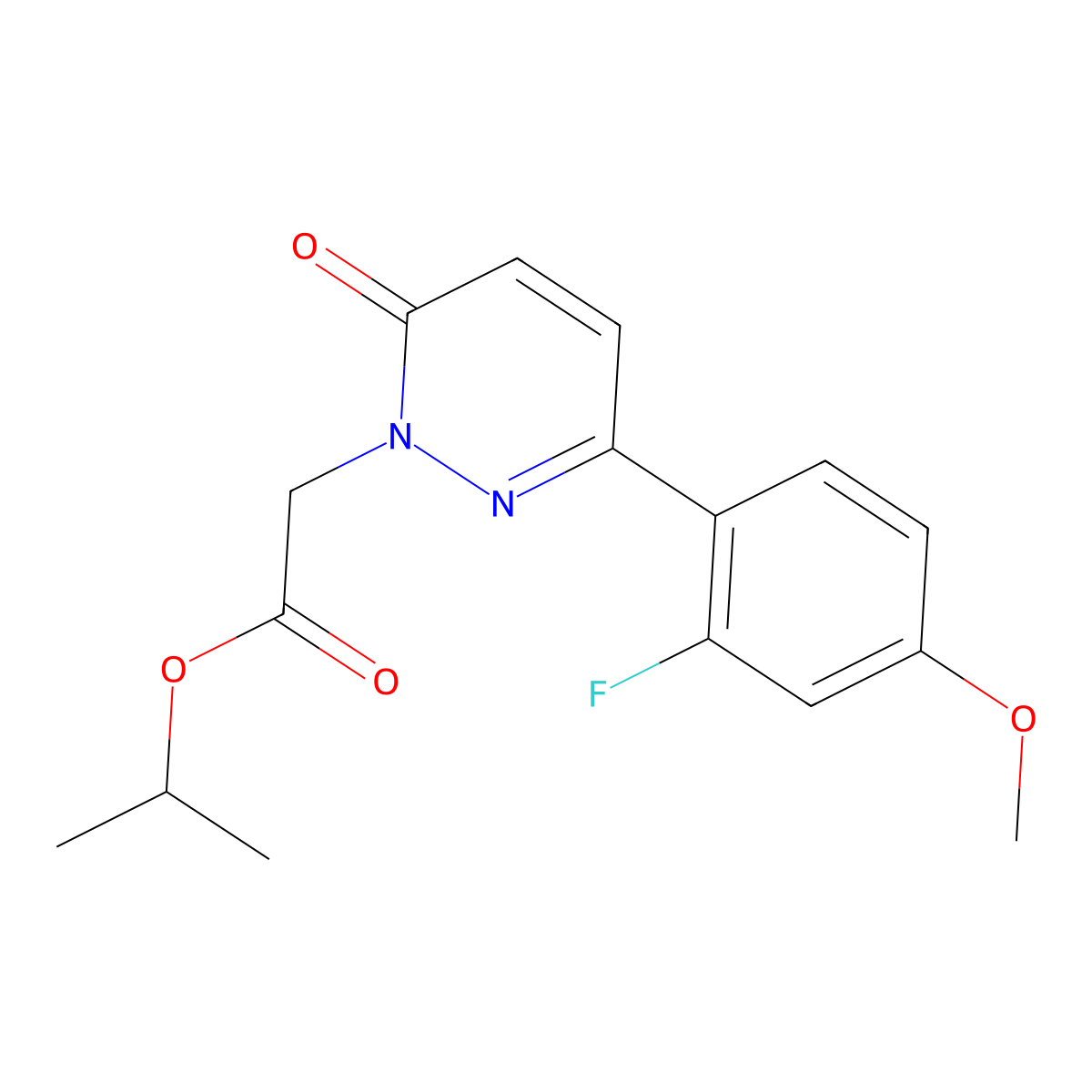 propan-2-yl [3-(2-fluoro-4-methoxyphenyl)-6-oxopyridazin-1(6H)-yl]acetate molecular structure, CAS 1224170-30-2