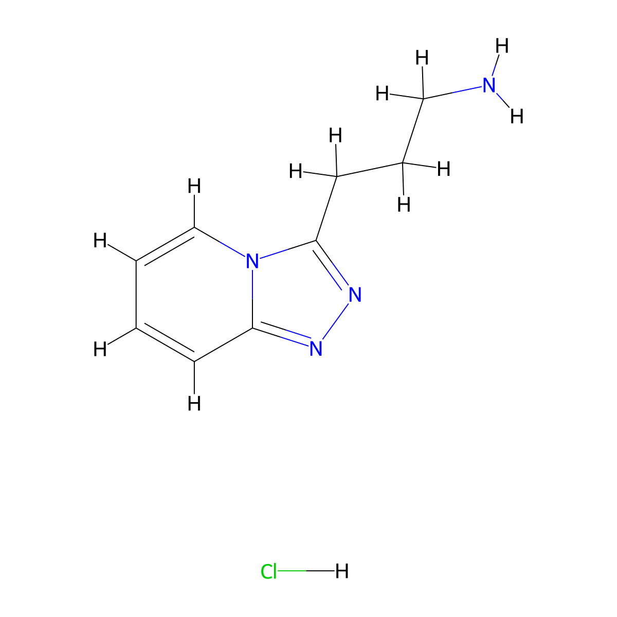 3-{[1,2,4]Triazolo[4,3-a]pyridin-3-yl}propan-1-amine hydrochloride molecular structure, CAS 1224170-44-8