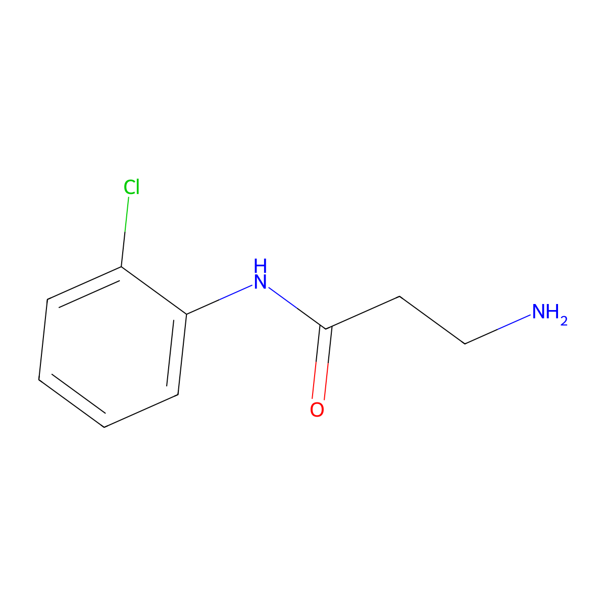 3-amino-N-(2-chlorophenyl)propanamide molecular structure, CAS 1224170-58-4