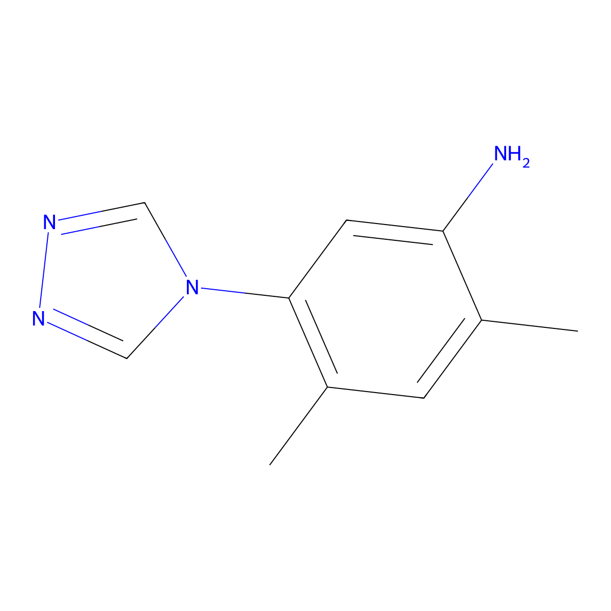 2,4-dimethyl-5-(4H-1,2,4-triazol-4-yl)aniline molecular structure, CAS 1224170-65-3