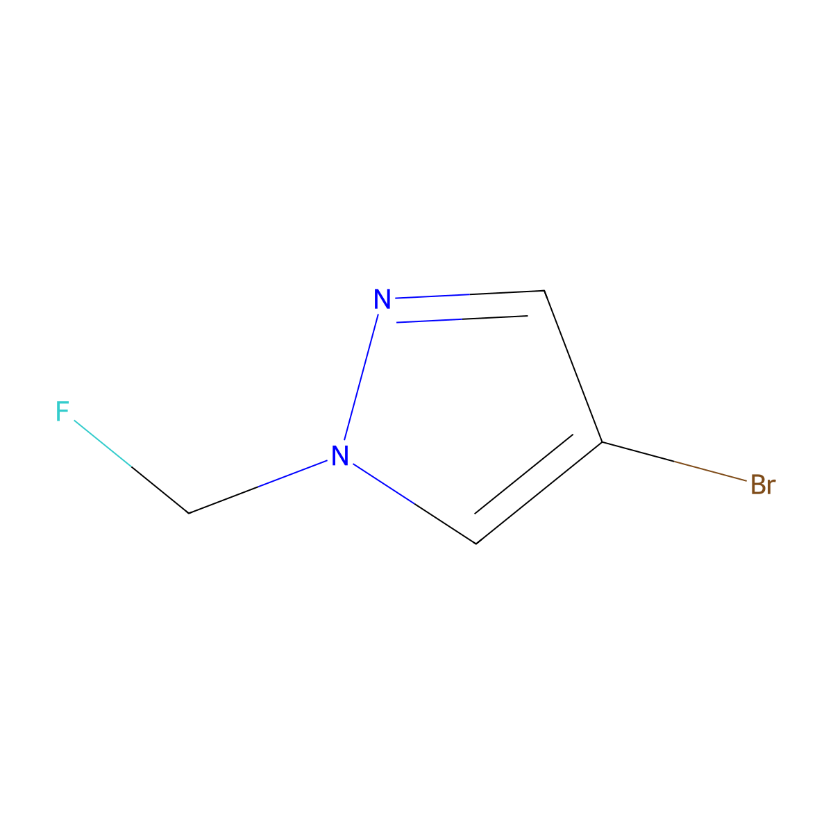 4-Bromo-1-(fluoromethyl)-1h-pyrazole molecular structure, CAS 1224194-56-2