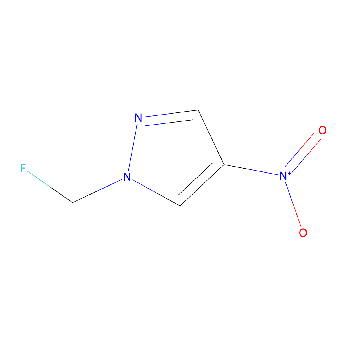 1-(Fluoromethyl)-4-nitro-1H-pyrazole molecular structure, CAS 1224194-62-0