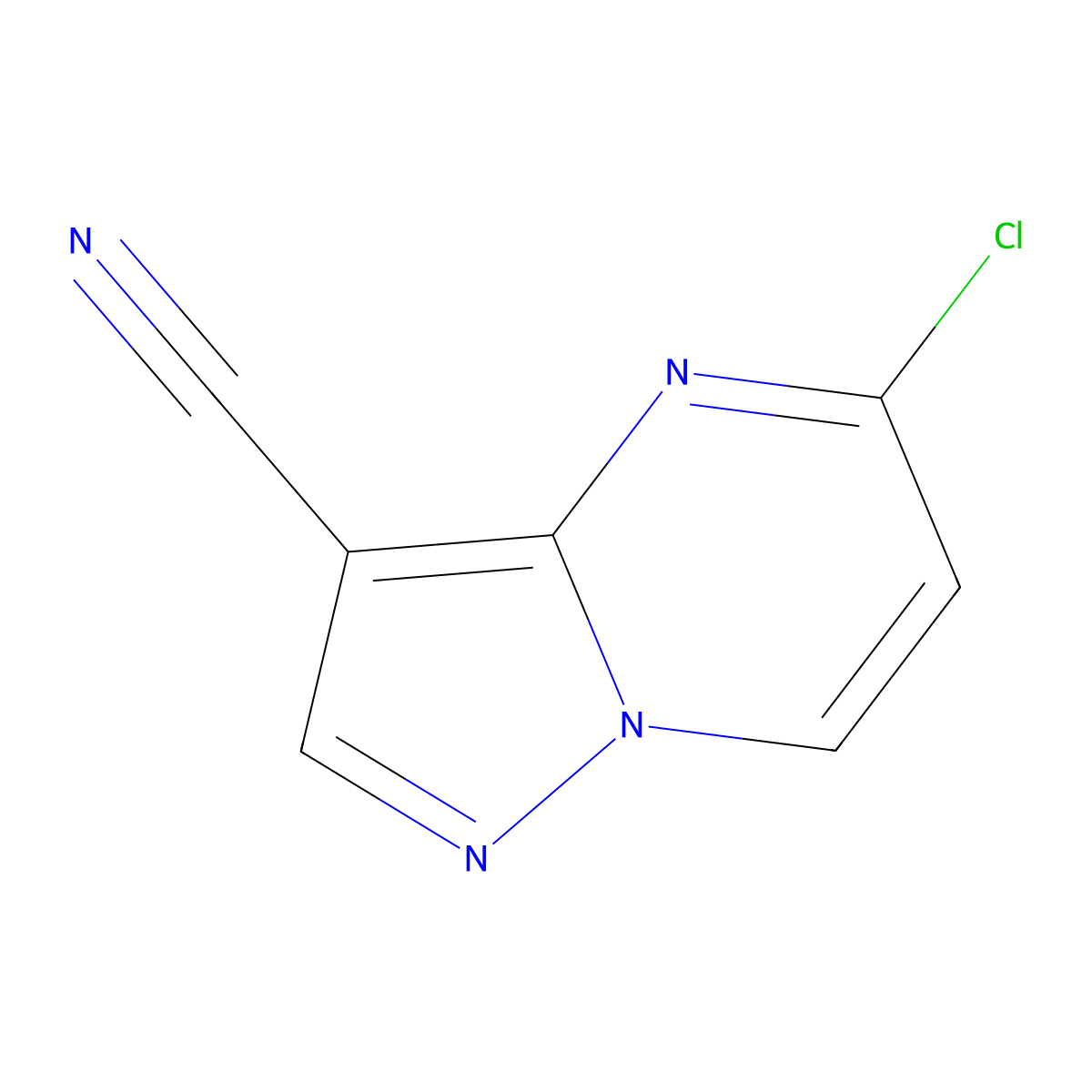 5-Chloropyrazolo[1,5-a]pyrimidine-3-carbonitrile molecular structure, CAS 1224288-92-9