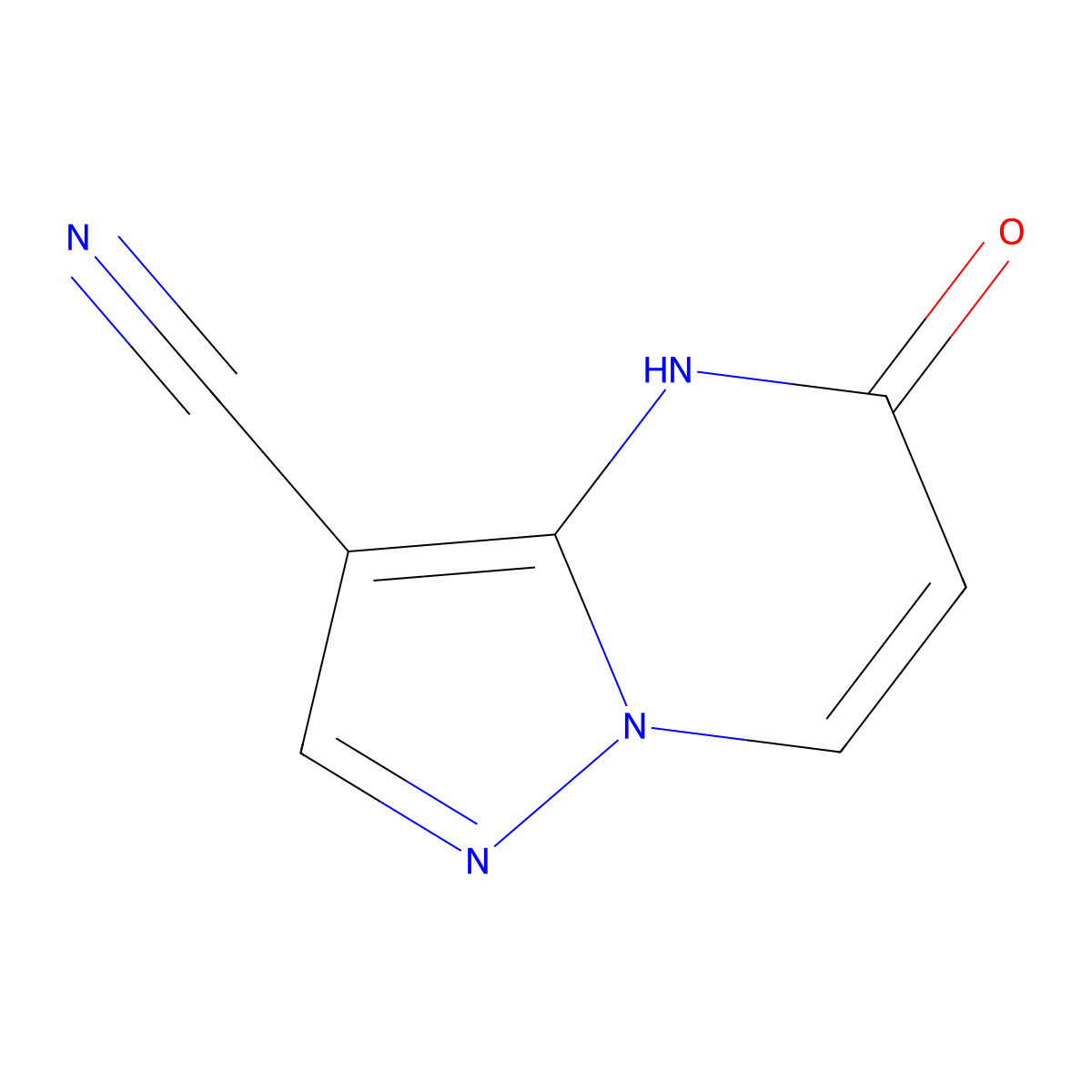 5-Oxo-4,5-dihydropyrazolo(1,5-a)pyrimidine-3-carbonitrile molecular structure, CAS 1224288-95-2