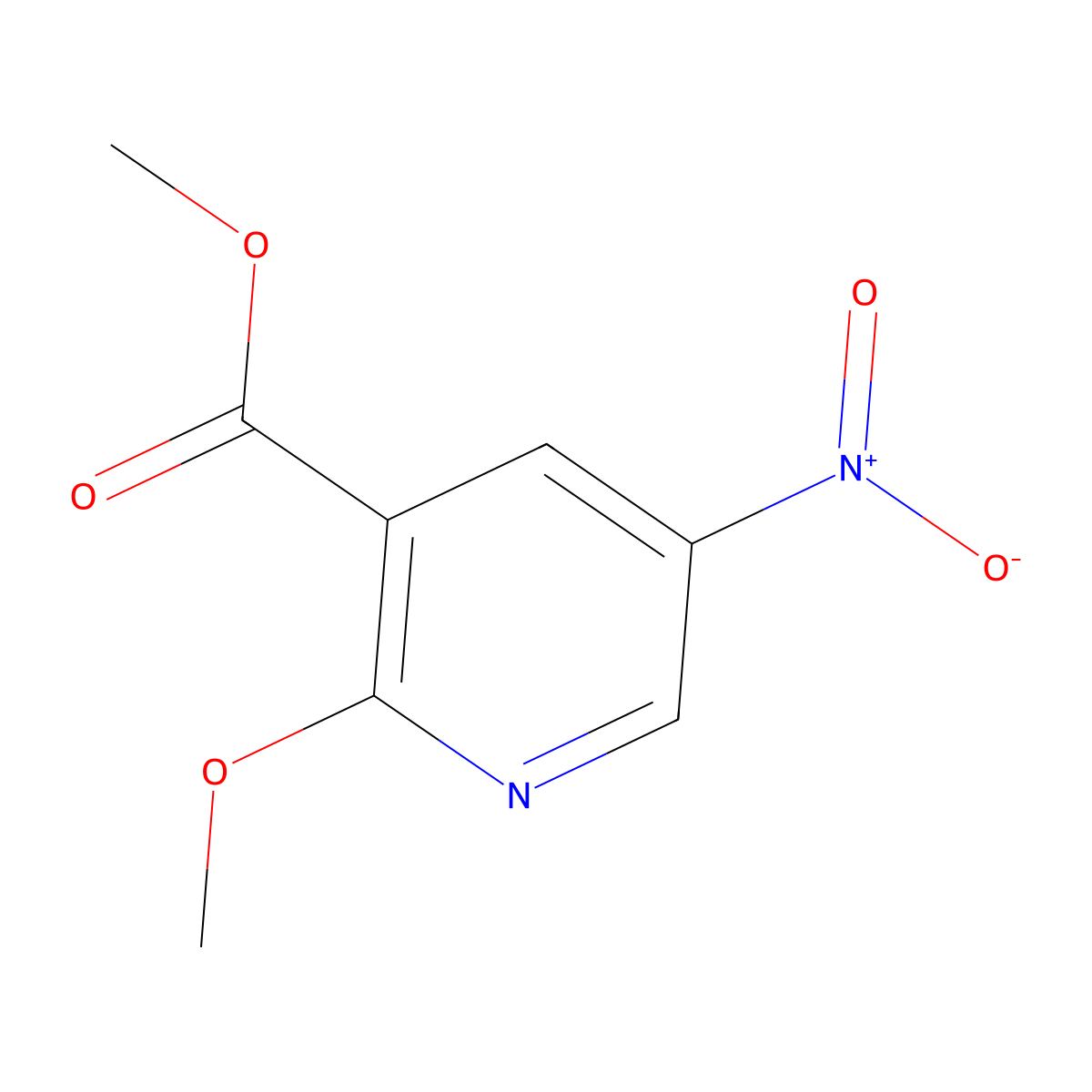 Methyl 2-methoxy-5-nitronicotinate molecular structure, CAS 122433-50-5