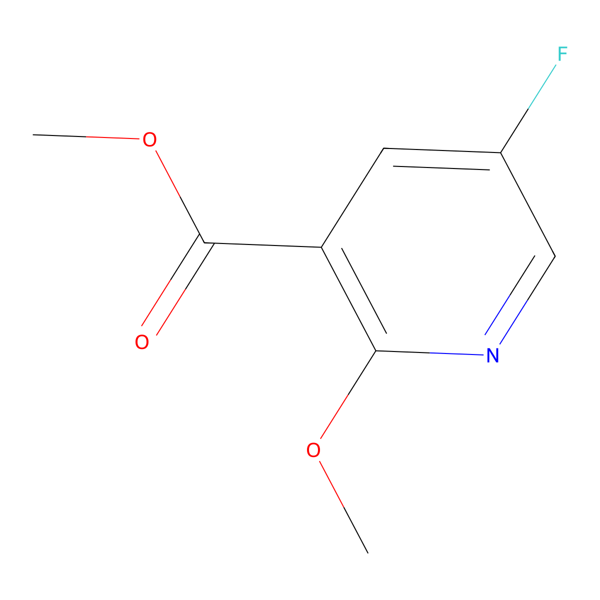 Methyl 5-fluoro-2-methoxynicotinate molecular structure, CAS 122433-52-7