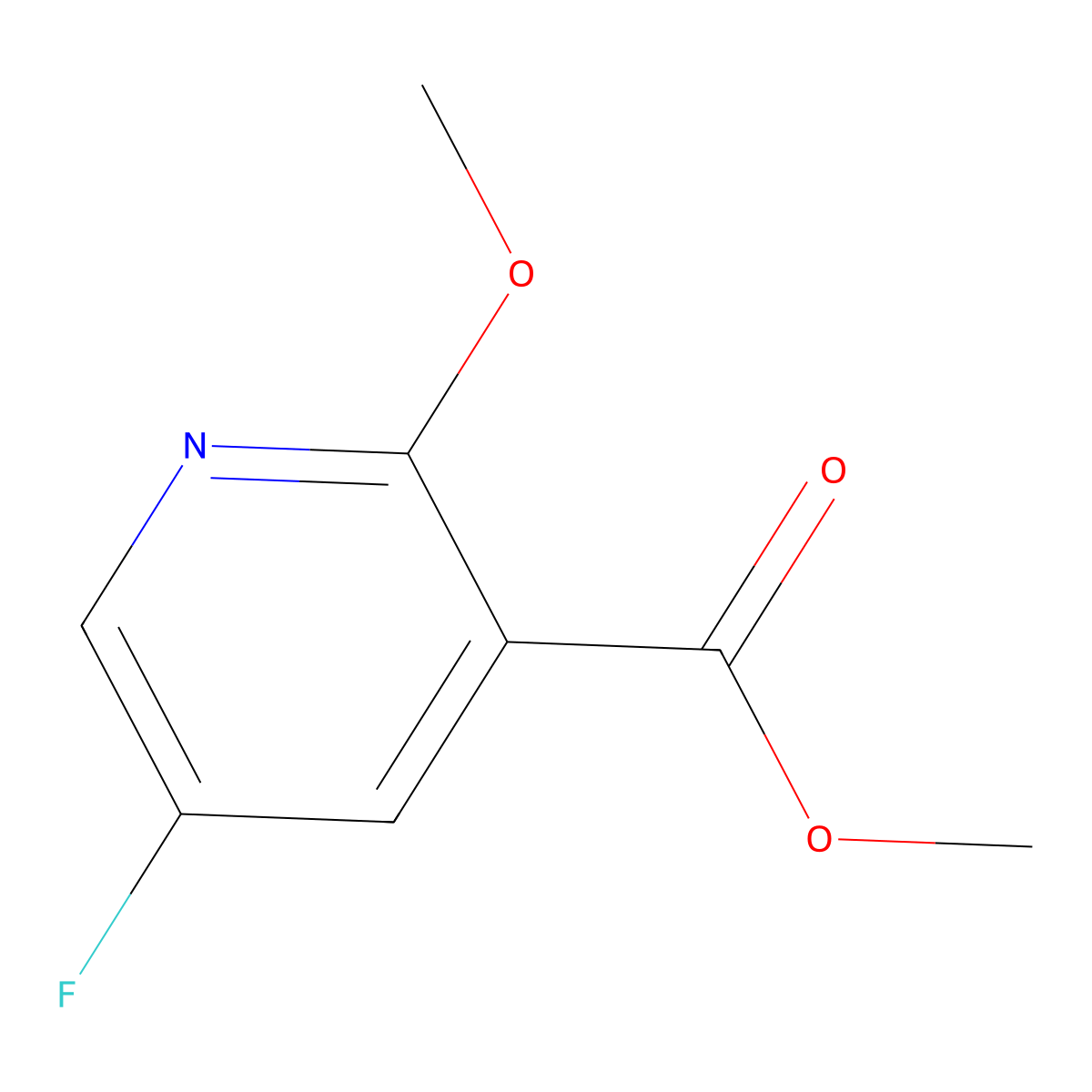 Methyl 5-fluoro-2-methoxynicotinate molecular structure, CAS 122433-52-7