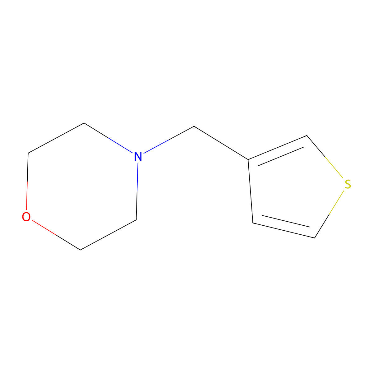 3-(N-morpholinylmethyl)thiophene molecular structure, CAS 122439-17-2