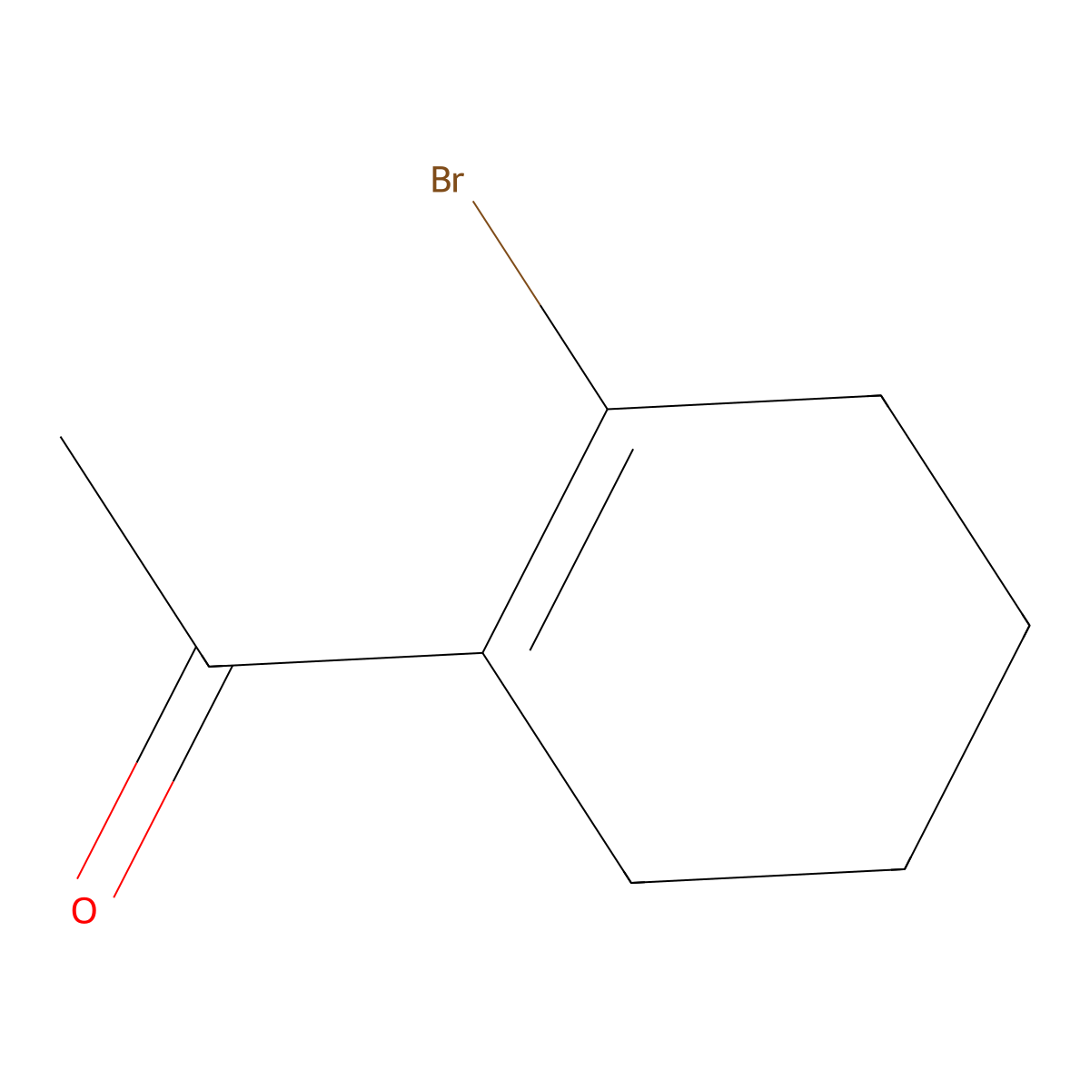 1-(2-Bromocyclohexen-1-yl)ethanone molecular structure, CAS 122439-38-7