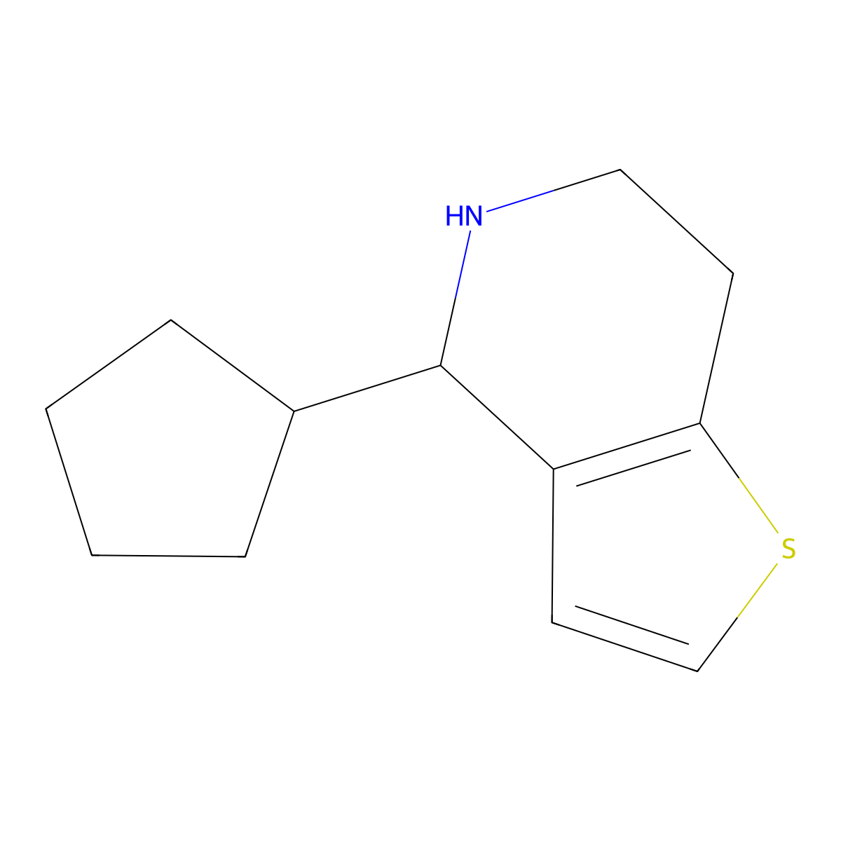 4-Cyclopentyl-4H,5H,6H,7H-thieno[3,2-C]pyridine molecular structure, CAS 1224397-56-1