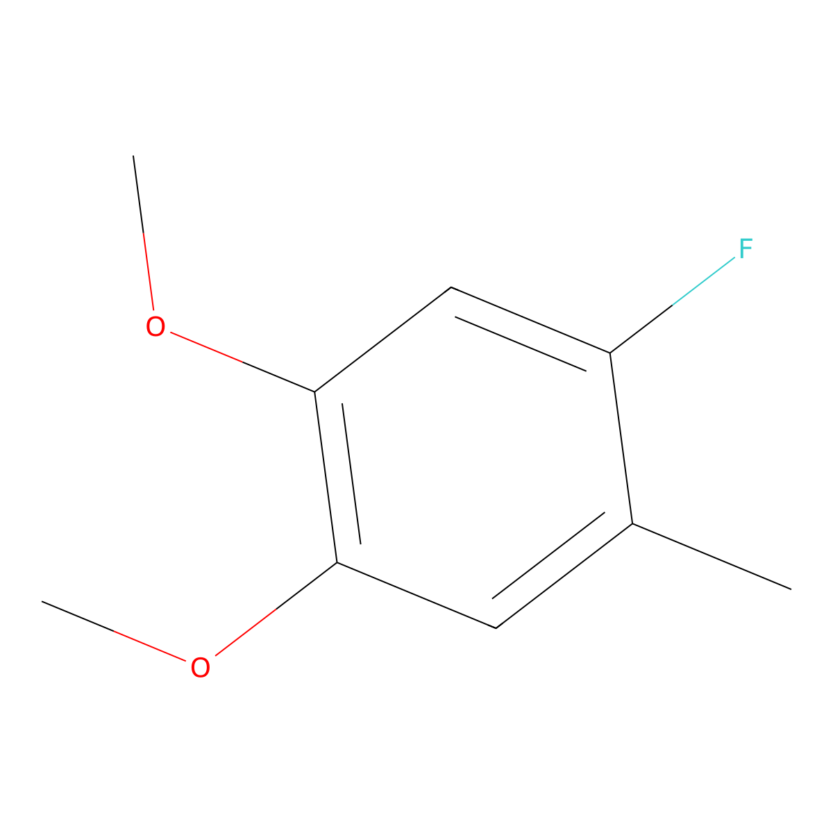 1-Fluoro-4,5-dimethoxy-2-methylbenzene molecular structure, CAS 1224431-55-3