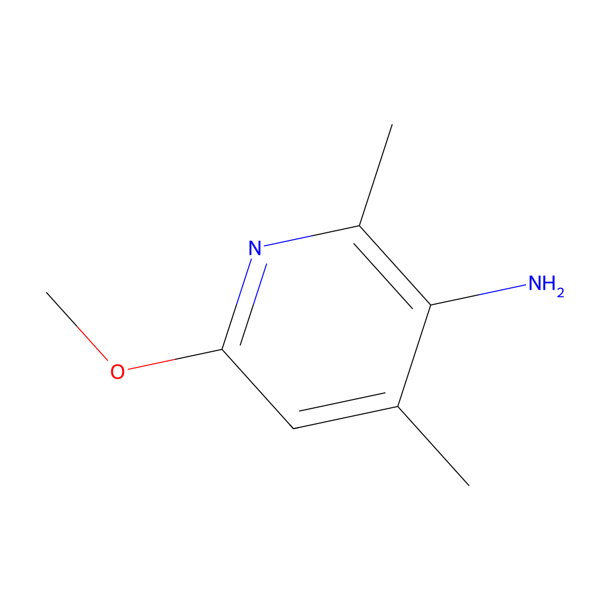 6-Methoxy-2,4-dimethylpyridin-3-amine molecular structure, CAS 1224432-59-0
