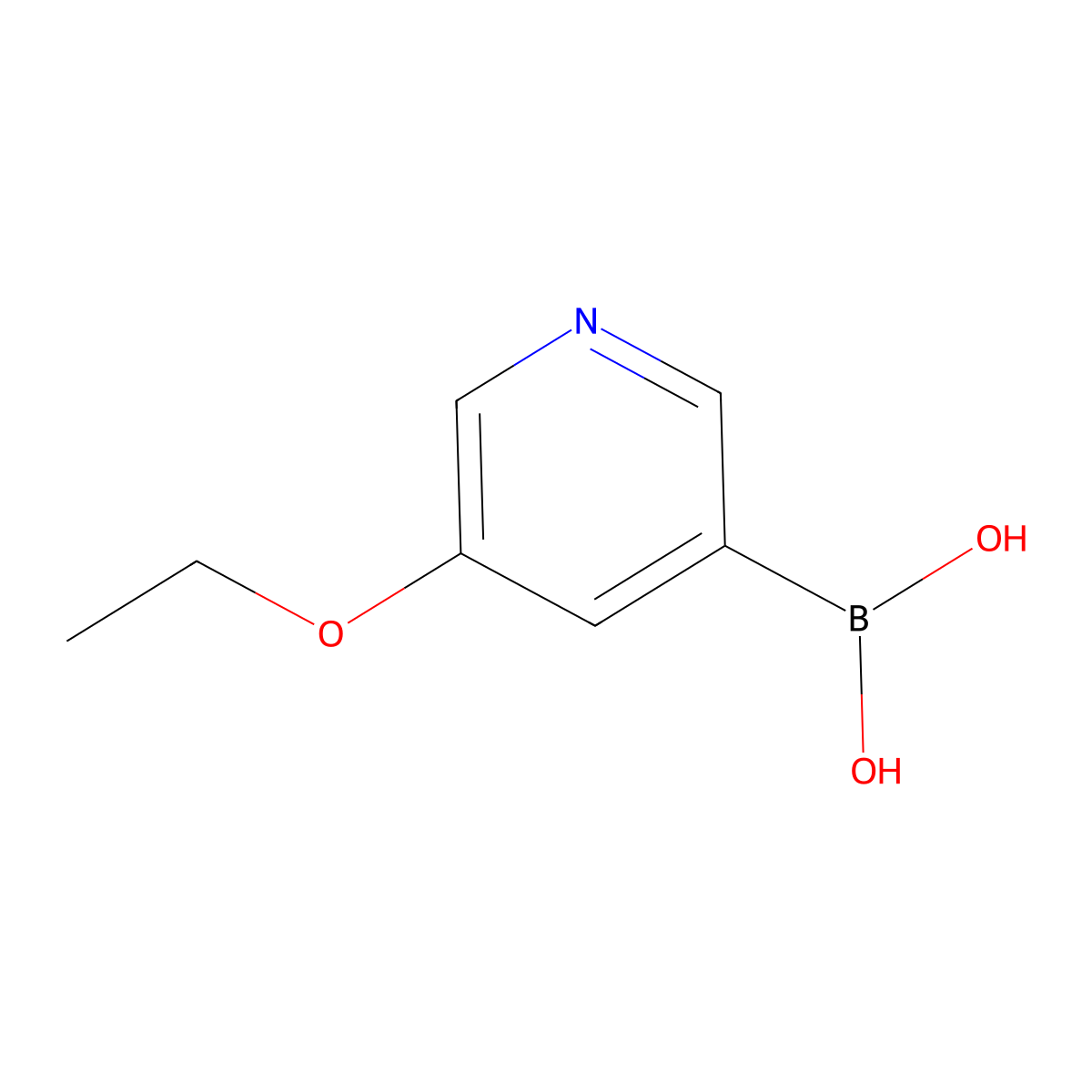 (5-Ethoxypyridin-3-yl)boronic acid molecular structure, CAS 1224436-34-3