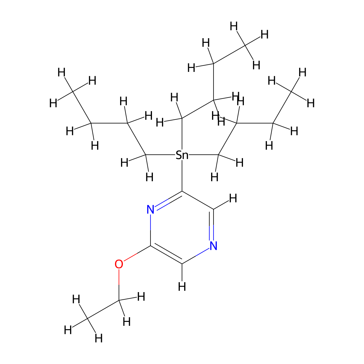 Tributyl-(6-ethoxypyrazin-2-yl)stannane molecular structure, CAS 1224436-45-6