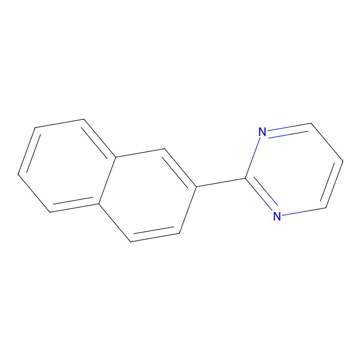 2-(Naphthalen-2-yl)pyrimidine molecular structure, CAS 1224437-55-1